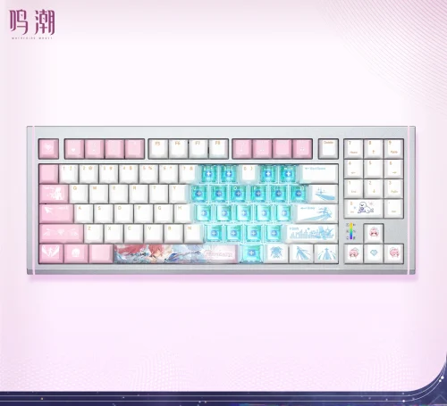 鳴潮 エイメス やわらぎの雪歌テーマのメカニカルキーボード