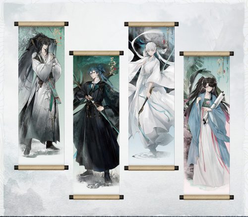 鳴潮 枕夢山河シリーズのキャラクターアート入り掛け軸風冷蔵庫マグネットセット